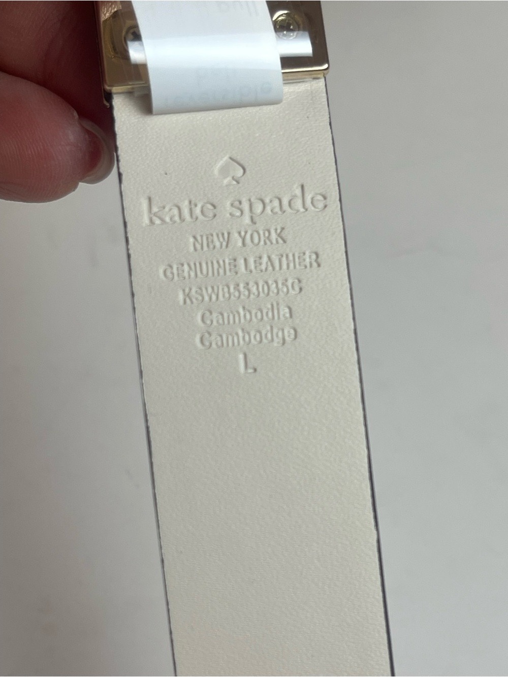 Kate Spade Classic Genuine Leather 1”Reversible Belt Black/Ivory Sz Large L NWT - Picture 7 of 13